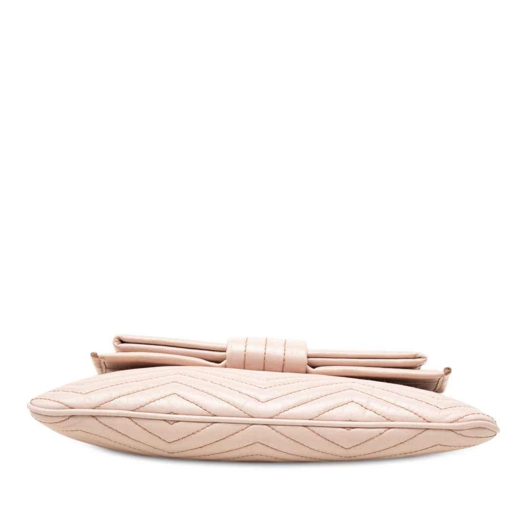 Prada Sac porté épaule Souple Veau Impunture Diagramme Bow Beige – vue 3 – GABY PARIS