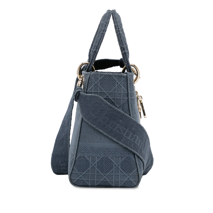 Medium Cannage Lady D-Lite Blue - Gaby Paris