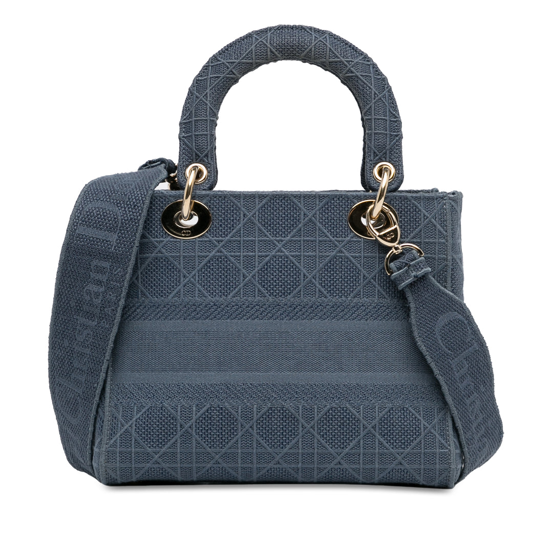 Medium Cannage Lady D-Lite Blue - Gaby Paris