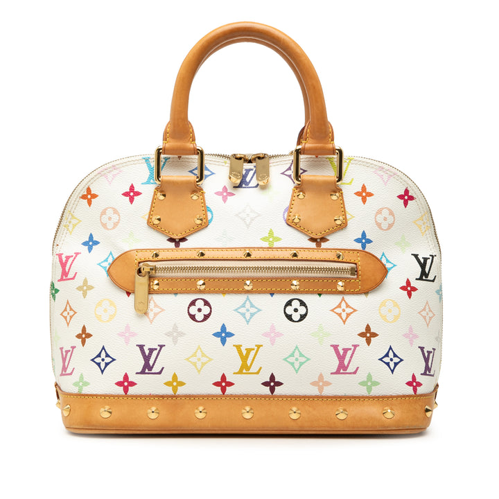 Louis Vuitton Alma PM Monogram Multicolore Blanc – vue principale – GABY PARIS