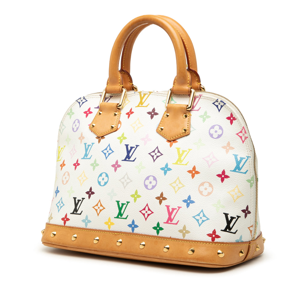 Louis Vuitton Alma PM Monogram Multicolore Blanc – vue 2 – GABY PARIS