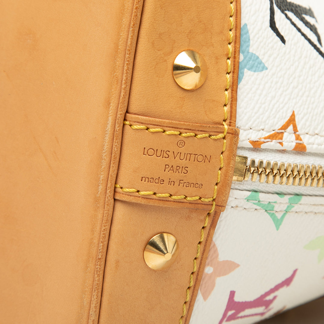 Louis Vuitton Alma PM Monogram Multicolore Blanc – vue 5 – GABY PARIS