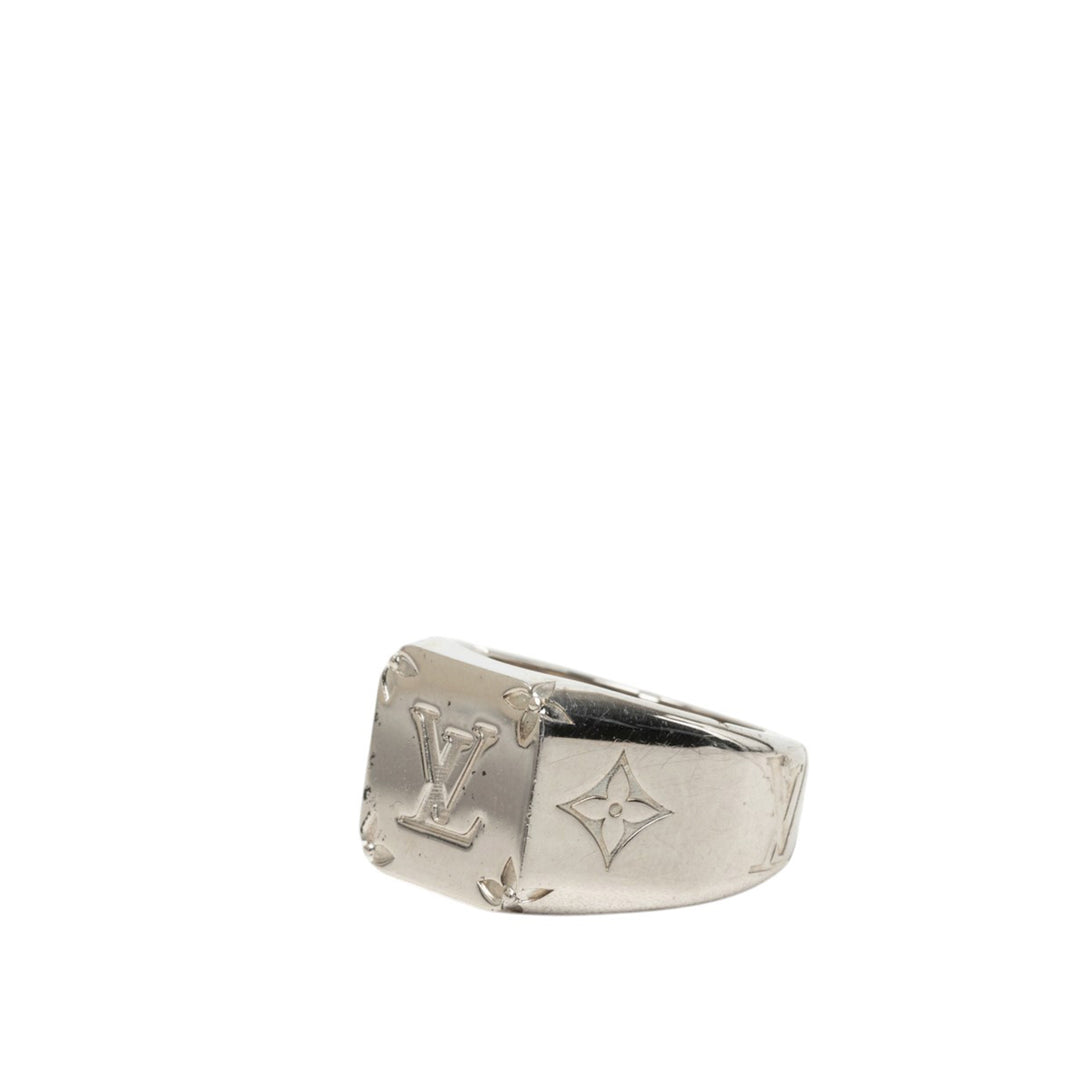 Louis Vuitton Bague Brass Signet L Monogram Argenté – vue 2 – GABY PARIS