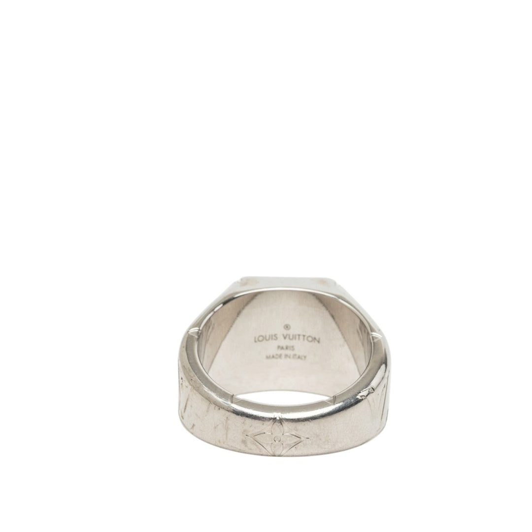 Louis Vuitton Bague Brass Signet L Monogram Argenté – vue 3 – GABY PARIS