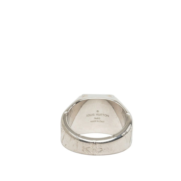 Louis Vuitton Bague Brass Signet L Monogram Argenté – vue 3 – GABY PARIS