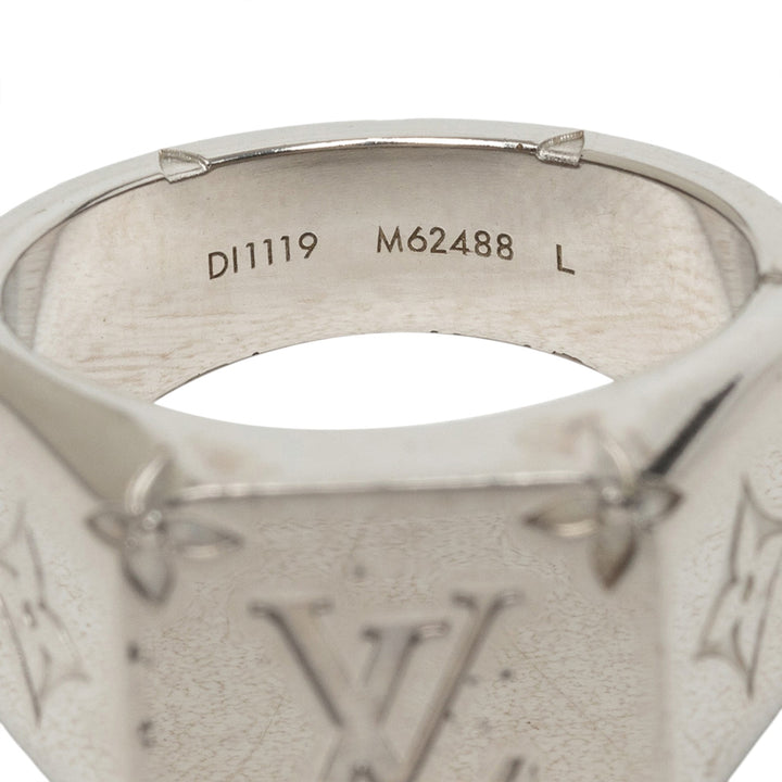 Louis Vuitton Bague Brass Signet L Monogram Argenté – vue 5 – GABY PARIS