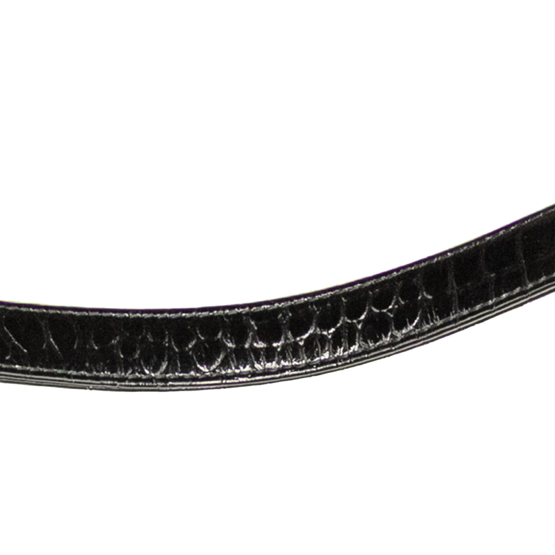 Saint Laurent Crocodile Embossed Cuir Chain Sac à main Noir – GABY PARIS Authentique