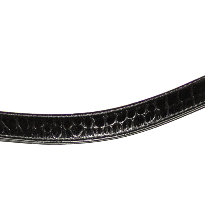 Saint Laurent Crocodile Embossed Cuir Chain Sac à main Noir – GABY PARIS Authentique