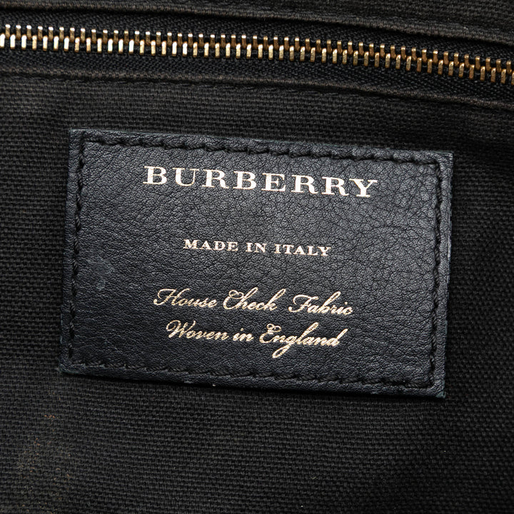 Derby et House Check Canterbury Cabas Petit Cuir de veau Marron