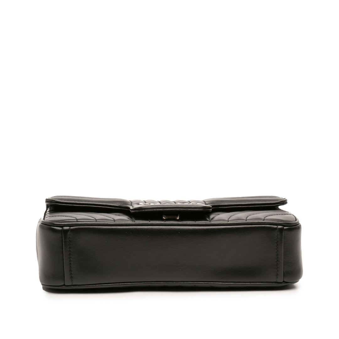 Prada Souple Veau Impunture Diagramme Sac Mini Noir – vue 3 – GABY PARIS
