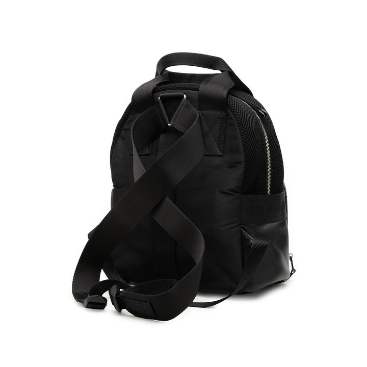 Miu Miu Cuir à finitions Matelasse Cristal Embellished Nylon Sac à dos