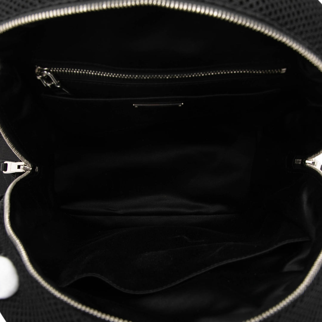 Miu Miu Cuir à finitions Matelasse Cristal Embellished Nylon Sac à dos