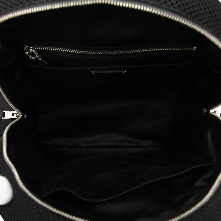 Miu Miu Cuir à finitions Matelasse Cristal Embellished Nylon Sac à dos