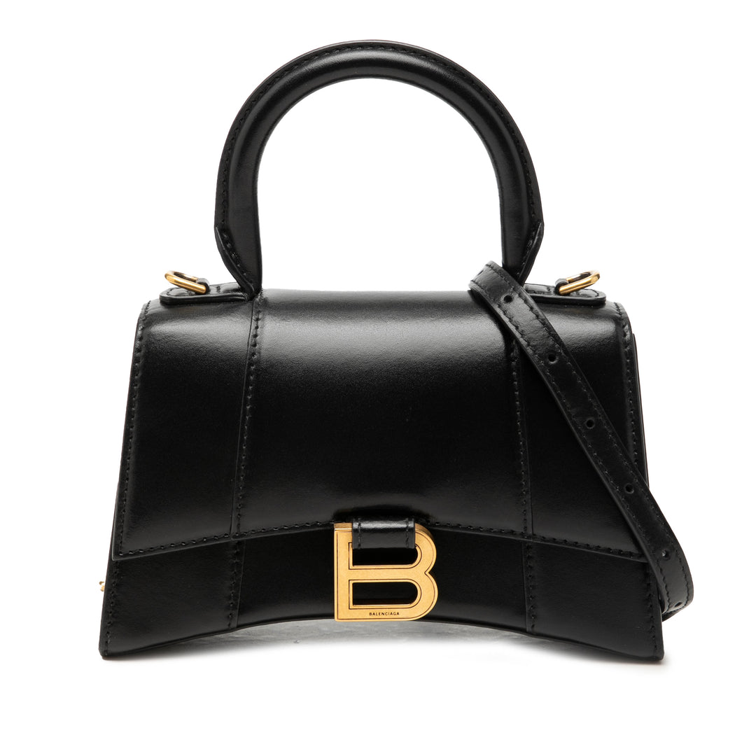 Balenciaga Small brillant Box Cuir de veau Hourglass sac à anse supérieure