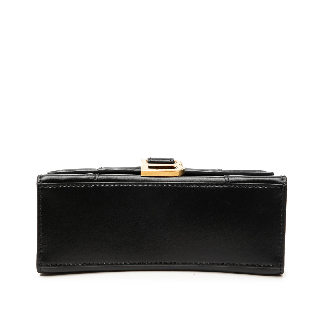 Balenciaga Small brillant Box Cuir de veau Hourglass sac à anse supérieure