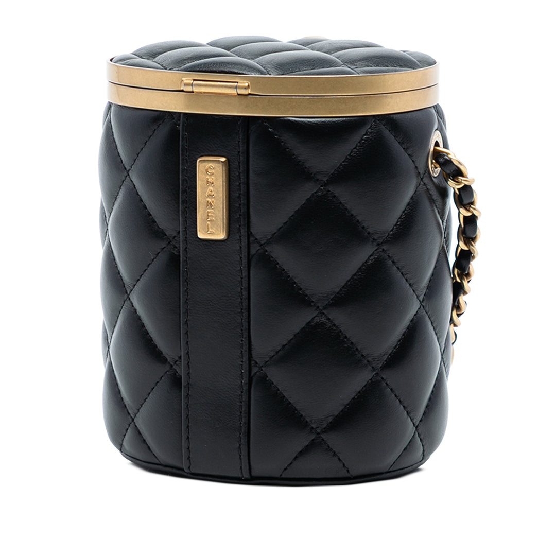 Chanel Mini Matelassé Cuir d’agneau Crown Boîte Sac