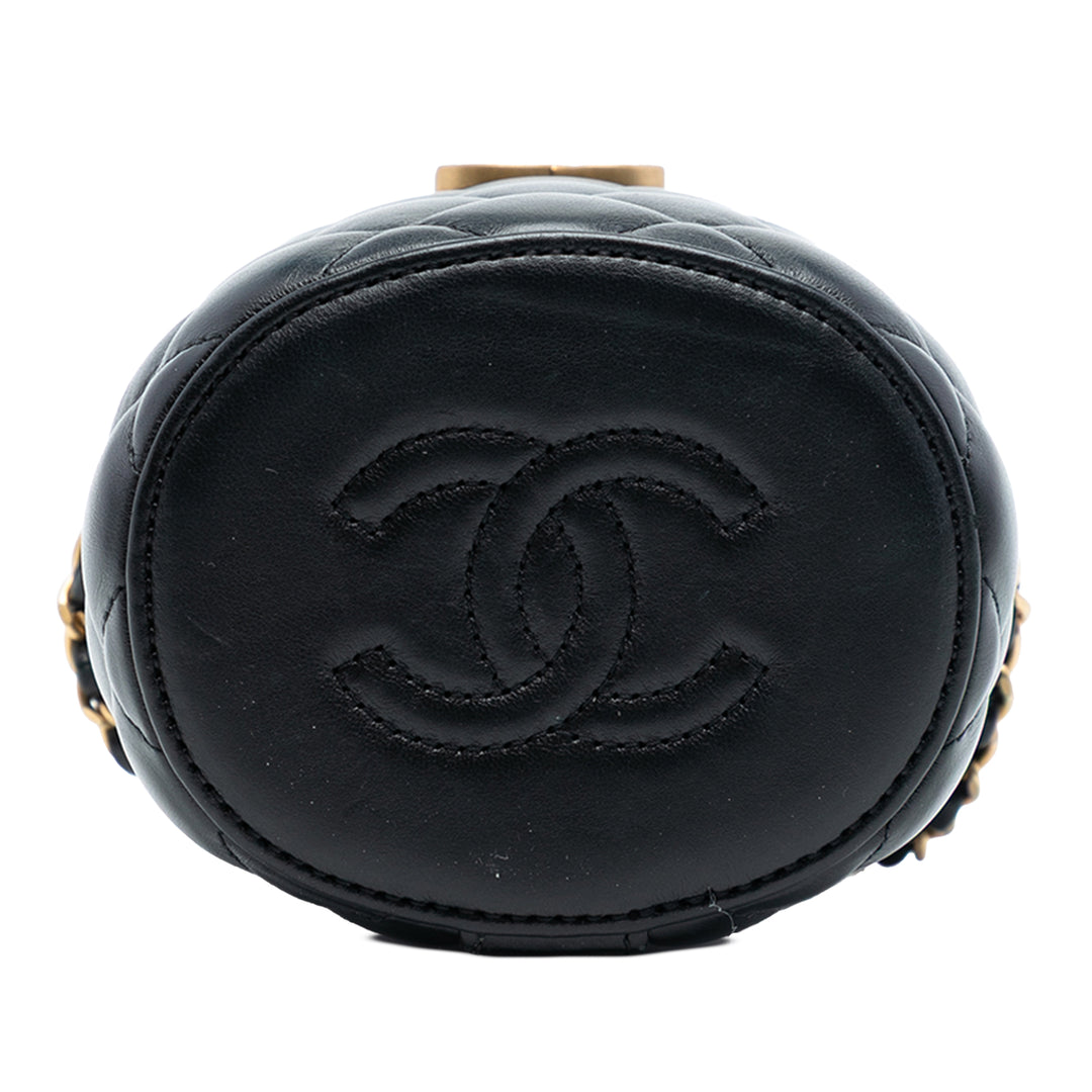 Chanel Mini Matelassé Cuir d’agneau Crown Boîte Sac