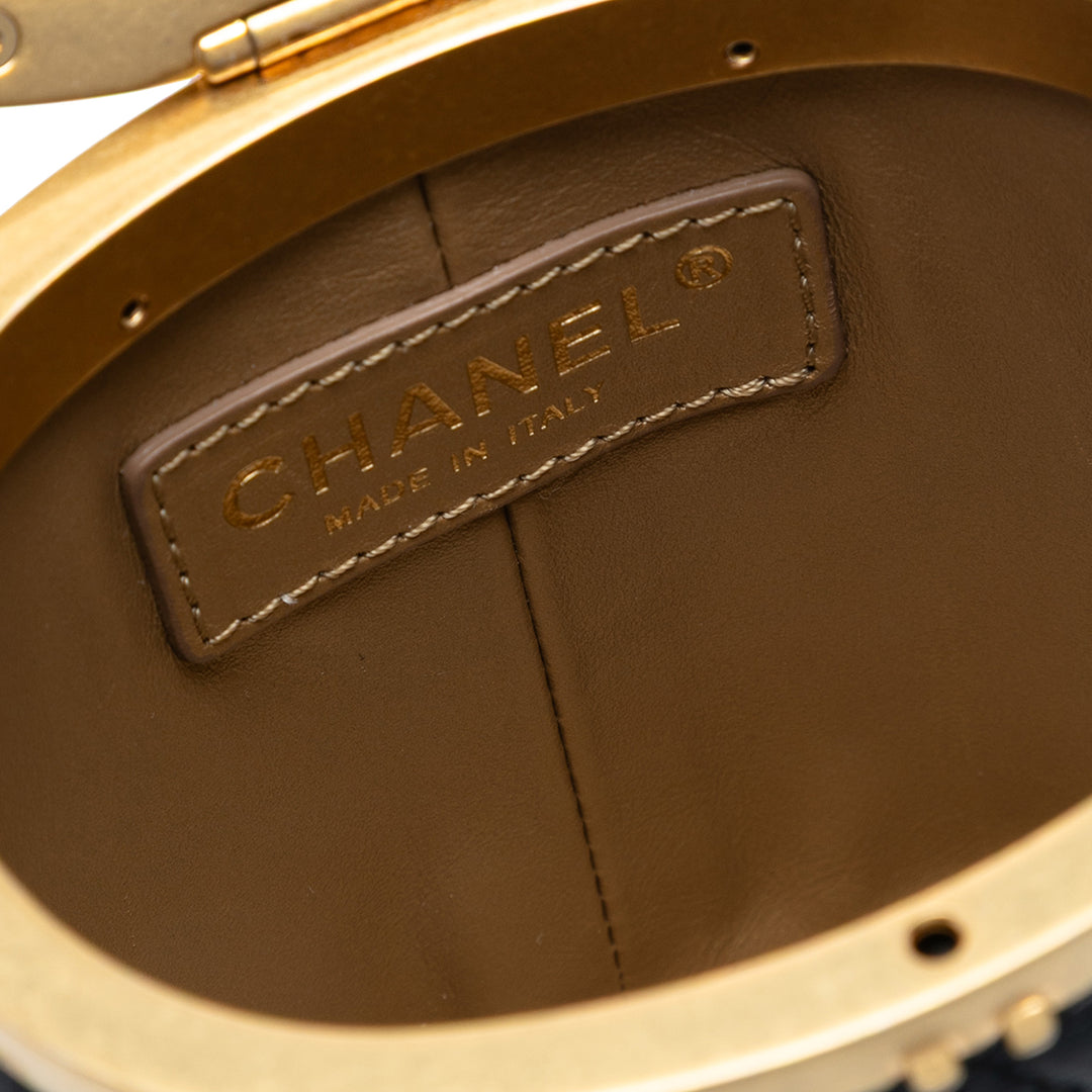 Chanel Mini Matelassé Cuir d’agneau Crown Boîte Sac