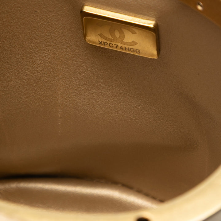 Chanel Mini Matelassé Cuir d’agneau Crown Boîte Sac