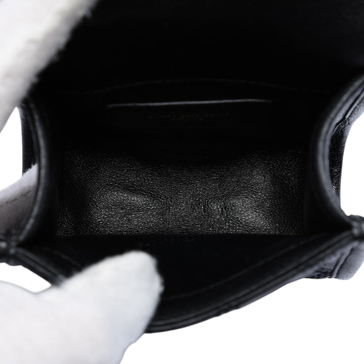 Saint Laurent Baby Matelassé Cuir d’agneau Becky Sac ceinture