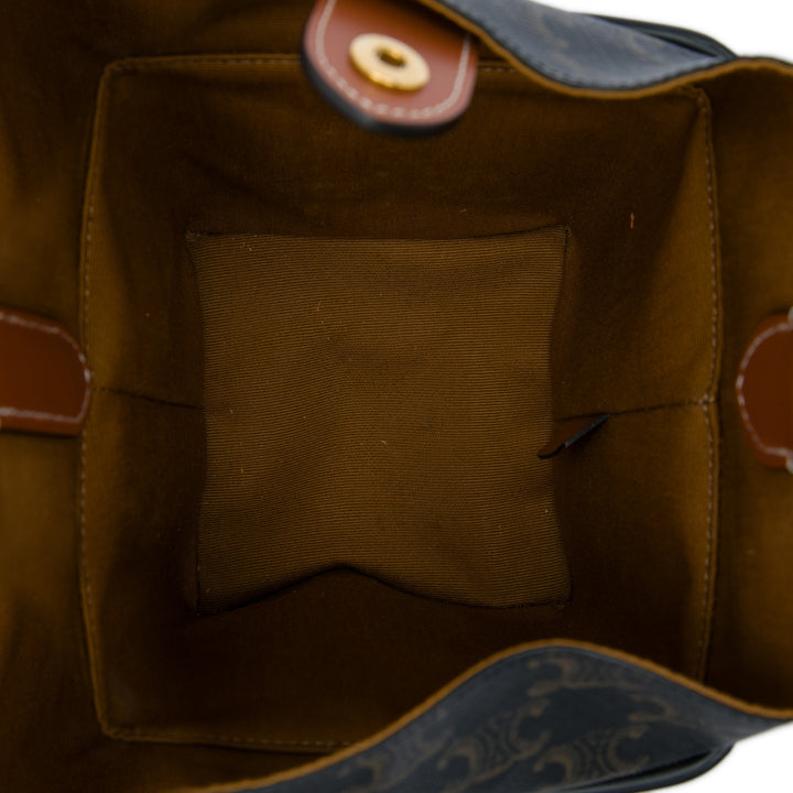Celine Sac à main Triomphe boîte Triomphe enduite Marron – vue 4 – GABY PARIS