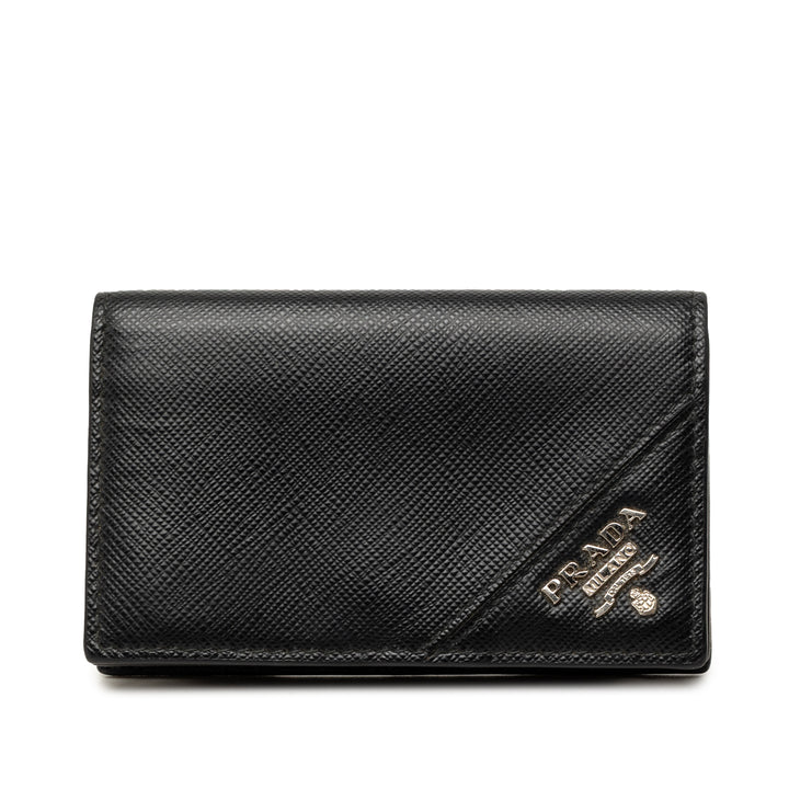 Porte-cartes Saffiano Noir