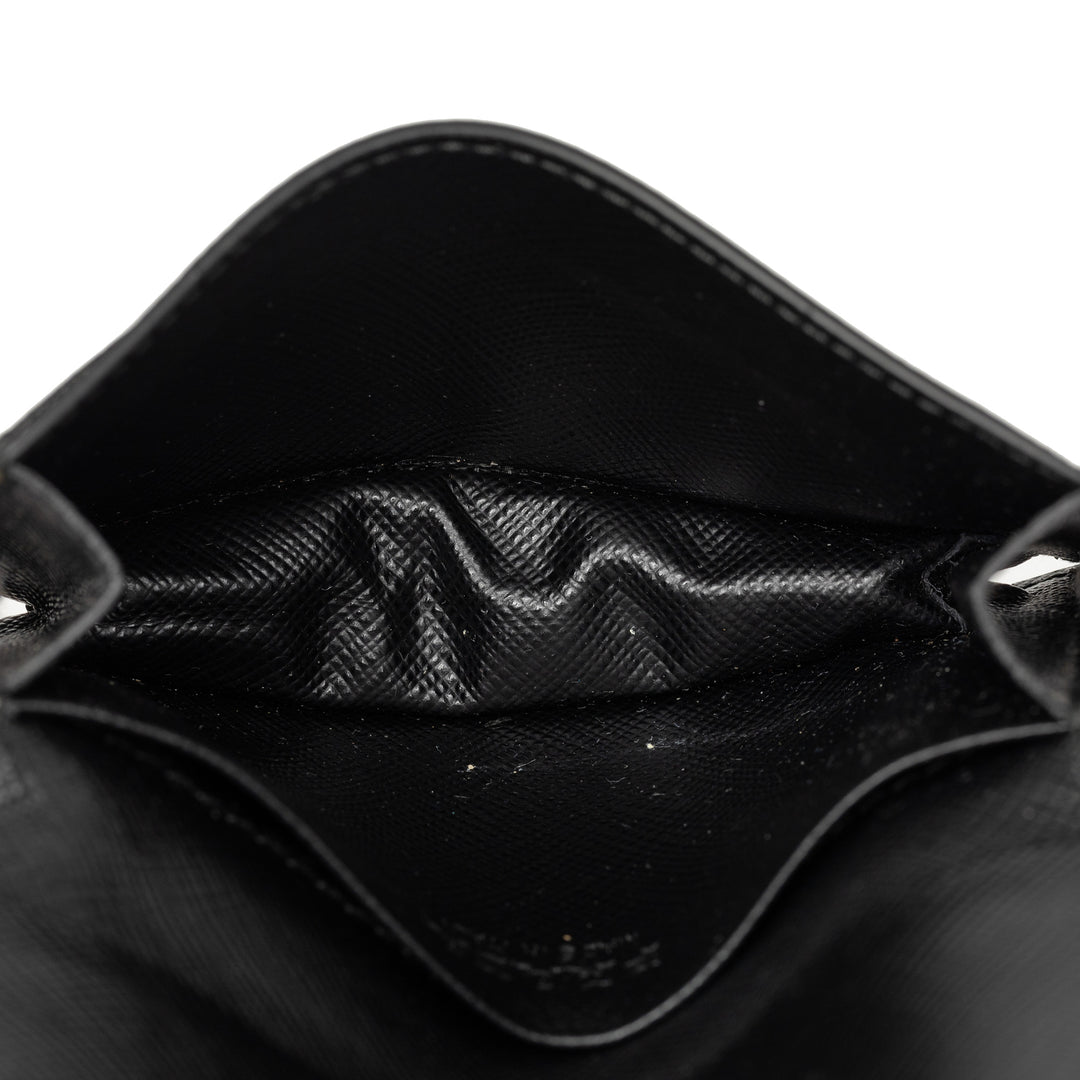 Porte-cartes Saffiano Noir