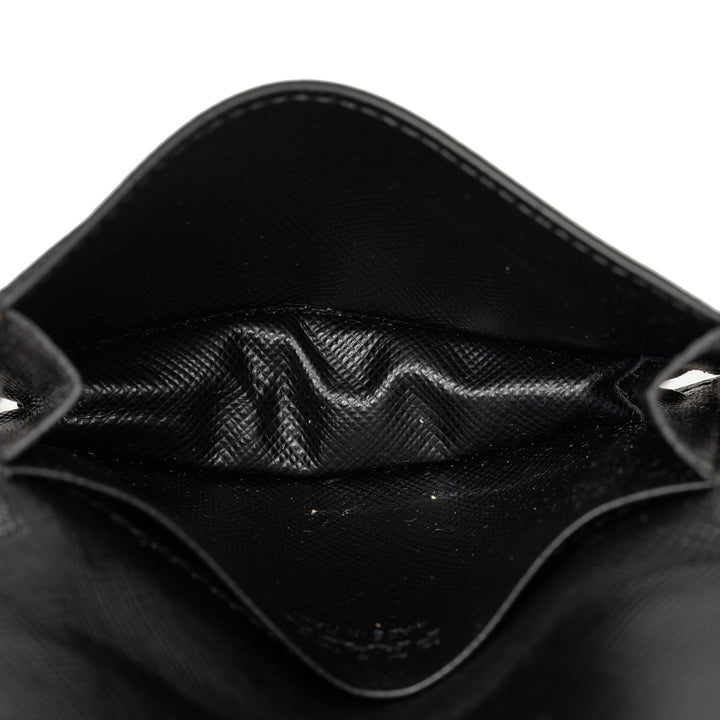 Porte-cartes Saffiano Noir