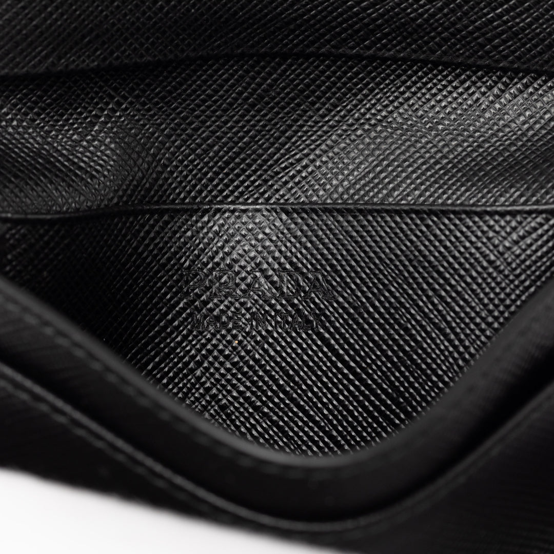 Porte-cartes Saffiano Noir