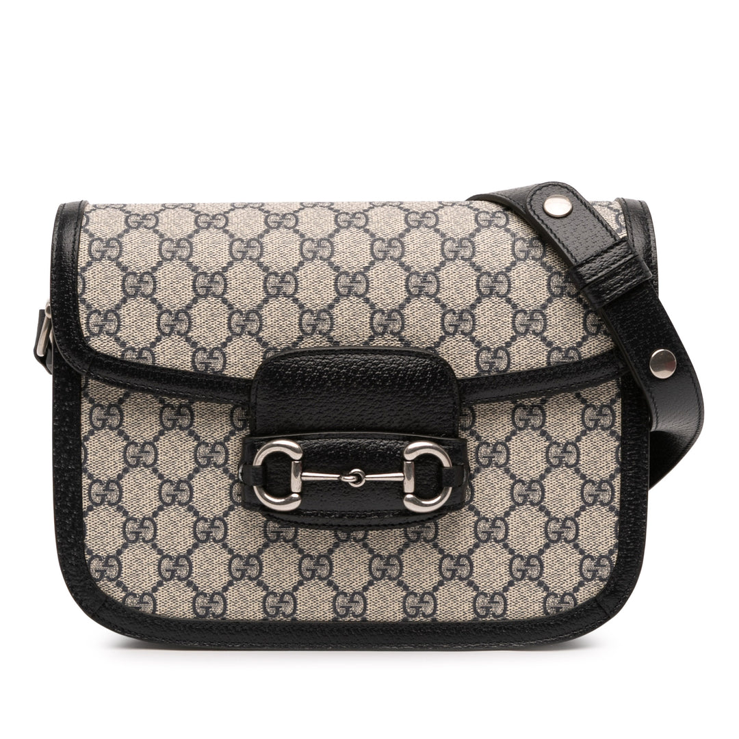 Gucci Medium GG Supreme Horsebit 1955 Sac bandoulière Marron – GABY PARIS Authentique