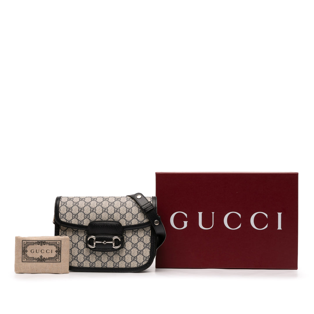 Gucci Medium GG Supreme Horsebit 1955 Sac bandoulière Marron – GABY PARIS Authentique