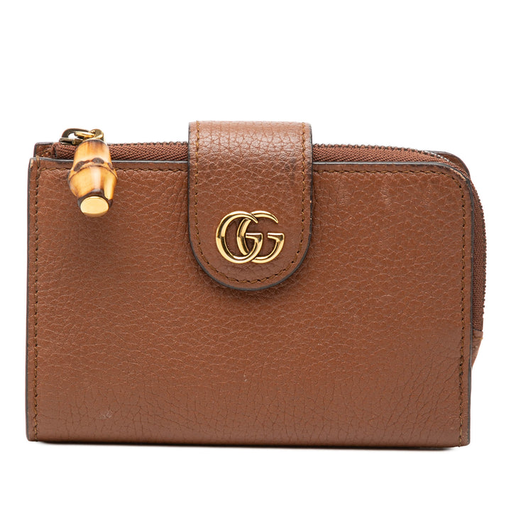 Gucci GG Marmont Cuir de veau Bamboo Bifold Portefeuille