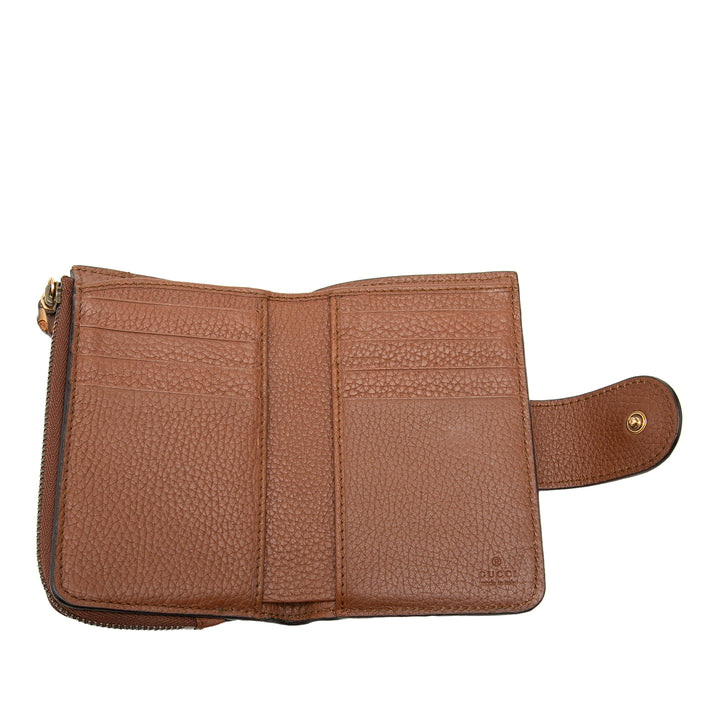 Gucci GG Marmont Cuir de veau Bamboo Bifold Portefeuille