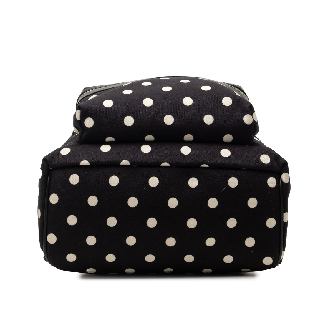 Saint Laurent Toile Polka Dot City Sac à dos