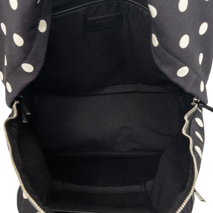 Saint Laurent Toile Polka Dot City Sac à dos