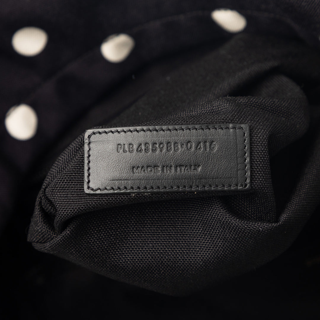 Saint Laurent Toile Polka Dot City Sac à dos