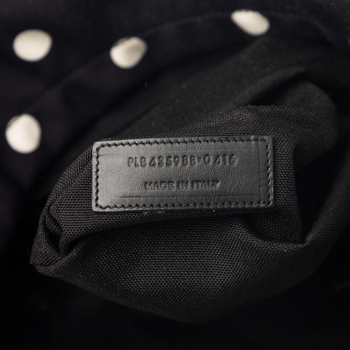 Saint Laurent Toile Polka Dot City Sac à dos