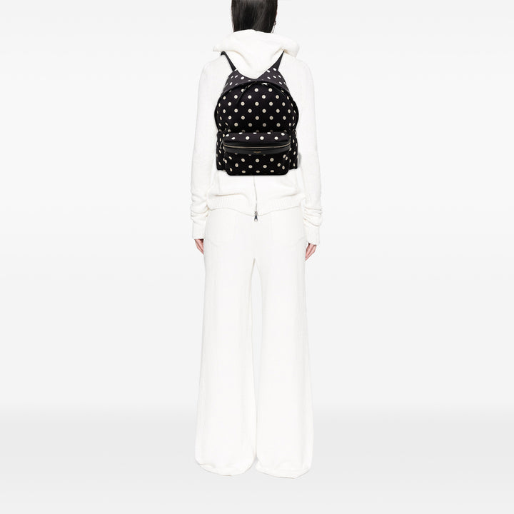 Saint Laurent Toile Polka Dot City Sac à dos