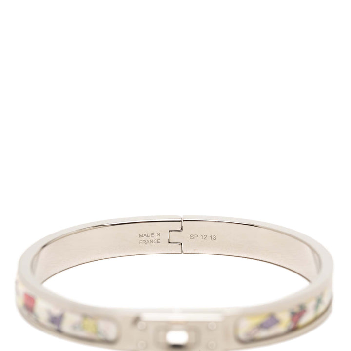 Hermès Bracelet Narrow Émail Clic Kelly Flagship Other Mini Argenté – vue 5 – GABY PARIS