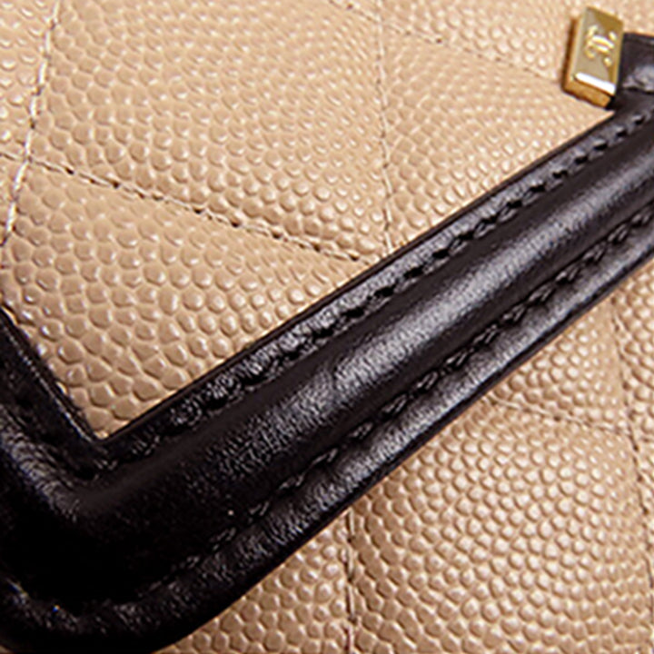 Chanel Caviar CC Filigree Wallet on Chain