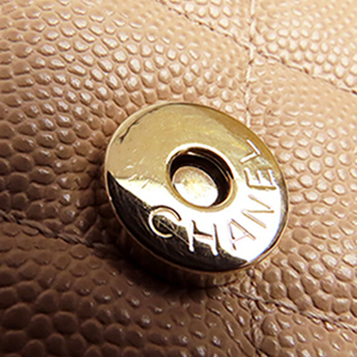 Chanel Caviar CC Filigree Wallet on Chain