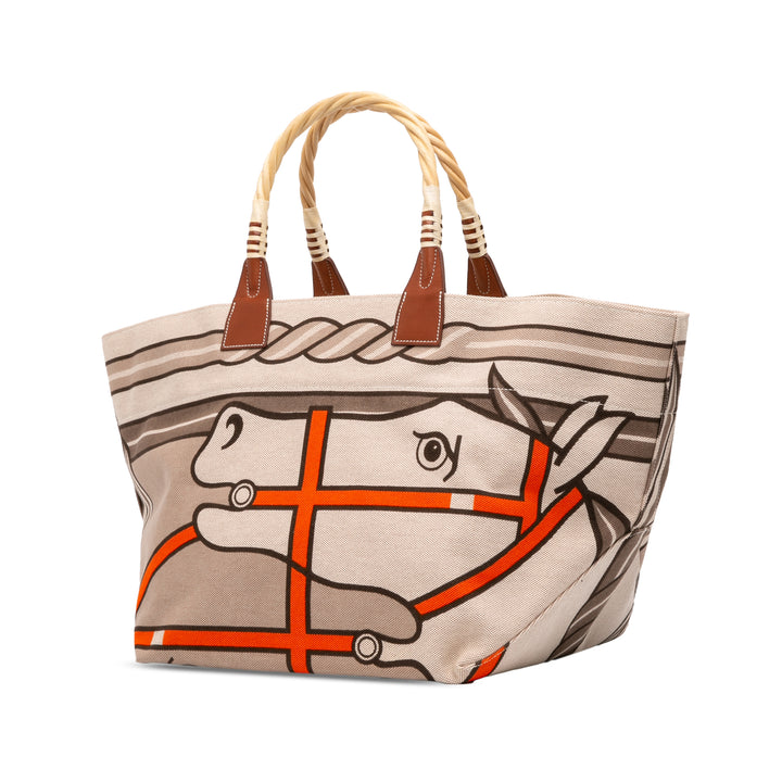 Hermès Toile H Plume Quadrige au Fil Steeple 31 Marron