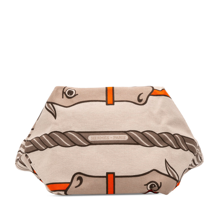 Hermès Toile H Plume Quadrige au Fil Steeple 31 Marron