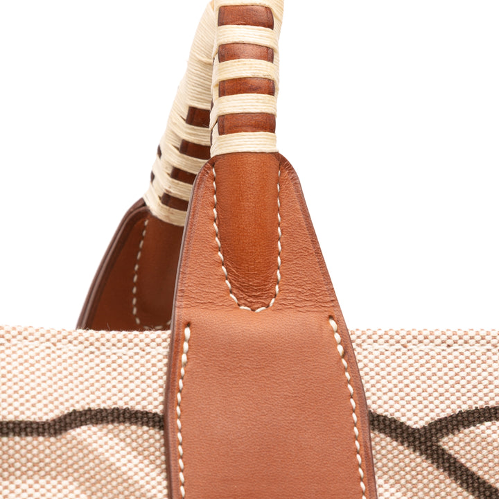 Hermès Toile H Plume Quadrige au Fil Steeple 31 Marron