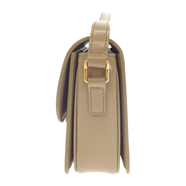 Celine brillant Triomphe Sac Teen Cuir de veau Marron
