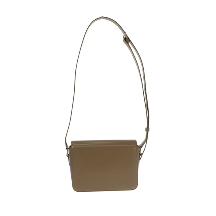 Celine brillant Triomphe Sac Teen Cuir de veau Marron