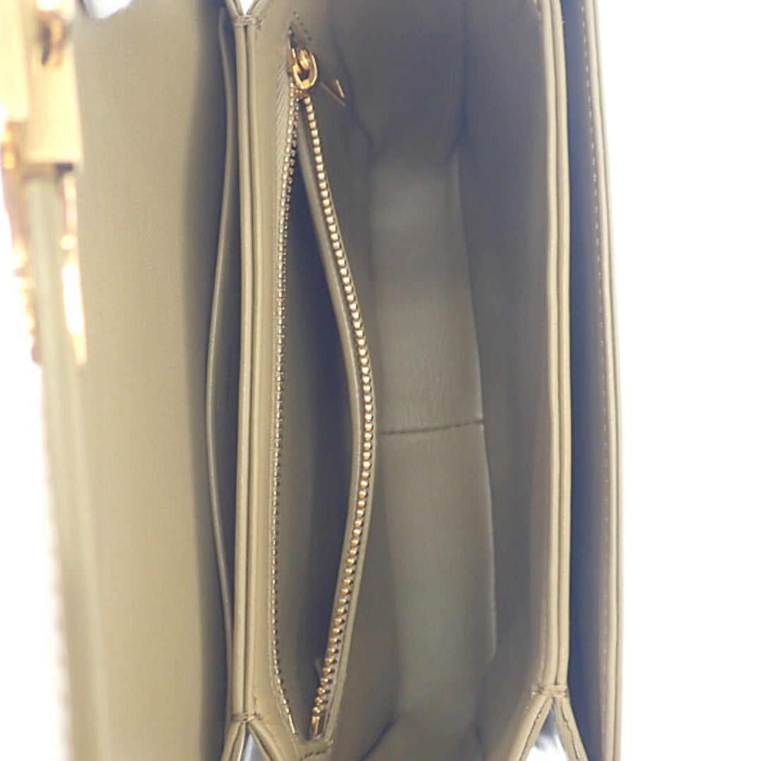 Celine brillant Triomphe Sac Teen Cuir de veau Marron