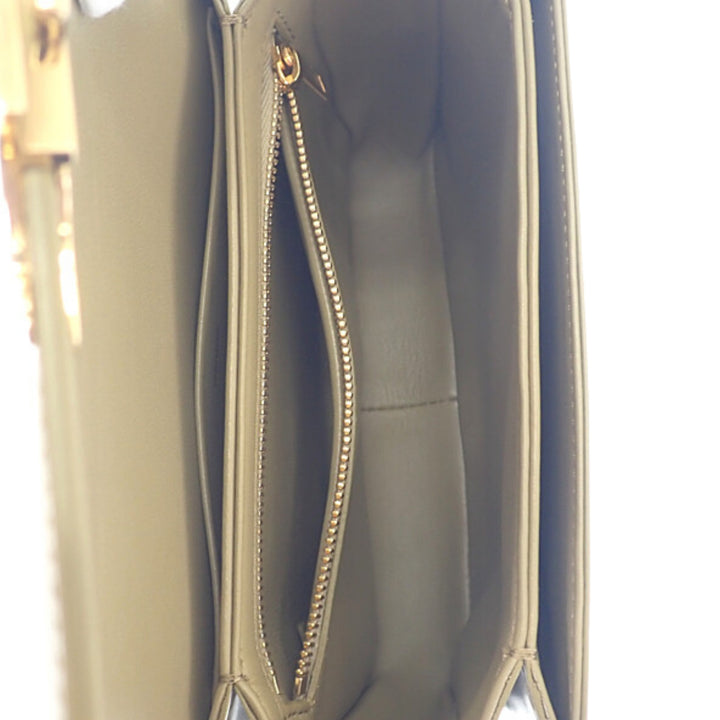 Celine brillant Triomphe Sac Teen Cuir de veau Marron