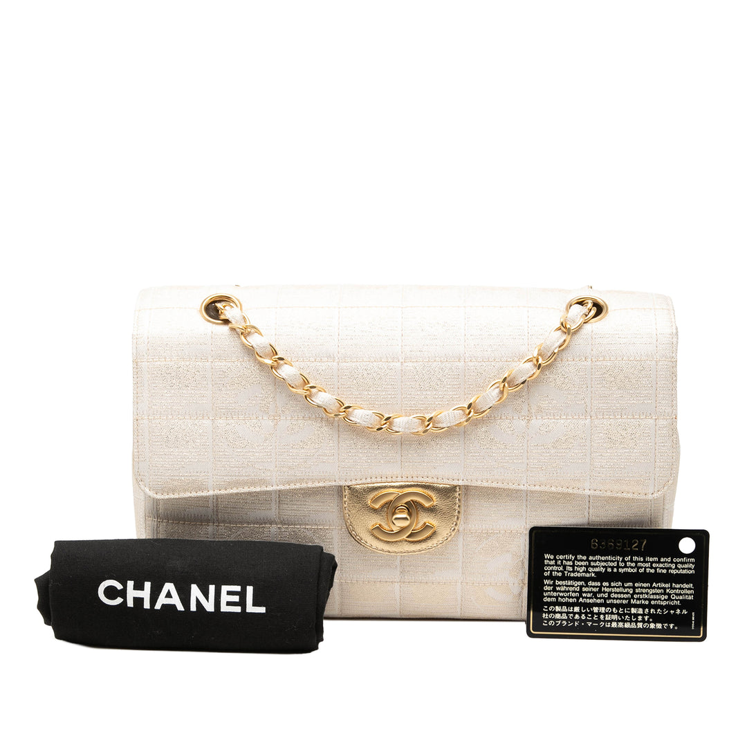 Chanel New Travel Line Medium Metallic Nylon Simple rabat