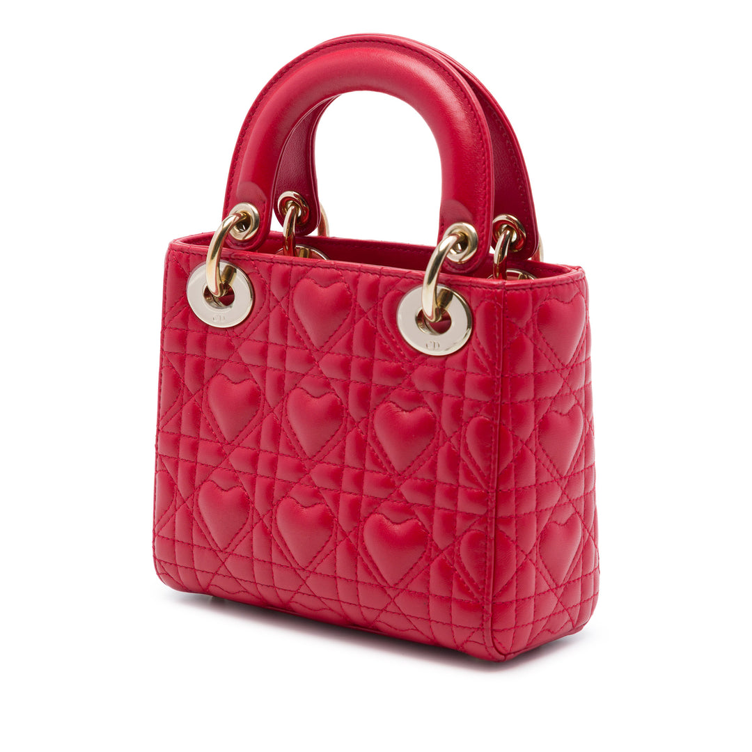 Dior DiorAmour Mini Cuir d'agneau Cannage Lady Dior